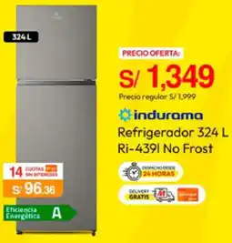 Metro Indurama Refrigerador 324 L Ri-439l No Frost oferta