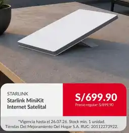 Sodimac Starlink MiniKit Internet Satelital oferta