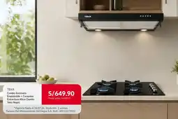 Sodimac TEKA Combo Encimera Empotrable + Campana Extractora 60cm Duetto Teka Negro oferta
