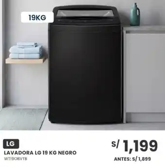LG LAVADORA 19 KG NEGRO