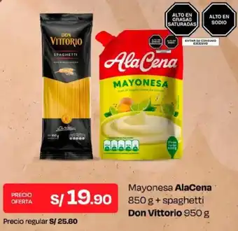 Wong Mayonesa AlaCena + spaghetti Don Vittorio oferta