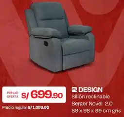 Wong Design Sillón reclinable Berger Novel 2.0 oferta