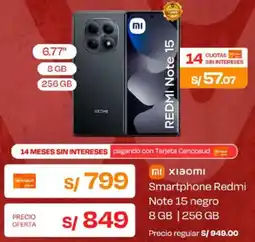 Wong Xiaomi Smartphone Redmi Note 15 negro oferta