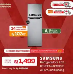 Wong SAMSUNG Refrigeradora 255 L RT25FARADS8/PE All Around Cooling oferta