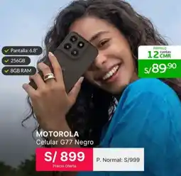 Falabella MOTOROLA Celular G77 Negro oferta