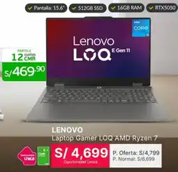 Falabella LENOVO Laptop Gamer LOQ AMD Ryzen 7 oferta