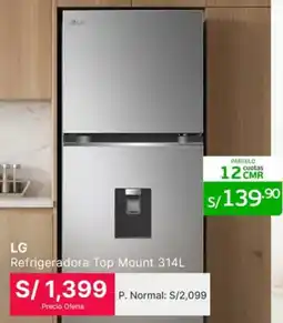 Falabella LG Refrigeradora Top Mount 314L oferta