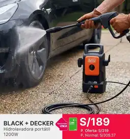 Falabella BLACK+DECKER Hidrolavadora portátil 1200W oferta