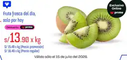 Wong Fruta fresca del día, solo por hoy oferta