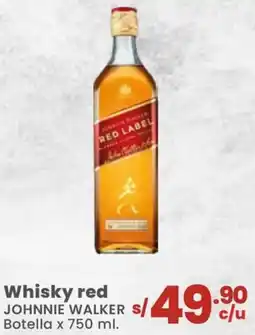 Vega Whisky red Johnnie Walker oferta