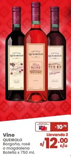 Vega Vino QUEIROLO Borgoña, rosé o magdalena oferta