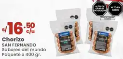 Vega Chorizo SAN FERNANDO Sabores del mundo oferta