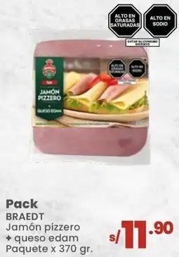 Vega Pack BRAEDT Jamón pizzero +queso edam oferta