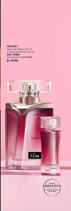 Ésika Vibranza parfum 45 ml + vibranza parfum 7,5 ml oferta