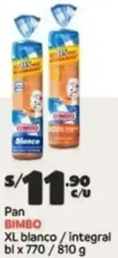 Plaza Vea Pan BIMBO oferta