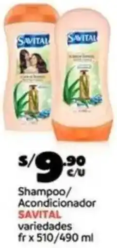 Plaza Vea Shampoo/ Acondicionador SAVITAL oferta