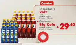 Vega Energizante Volt + Gaseosa Big Cola oferta