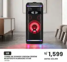 Tiendas EFE LG torre de sonido xboom 2000w bluetooth karaoke star oferta