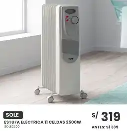 Tiendas EFE SOLE ESTUFA ELÉCTRICA 11 CELDAS 2500W oferta