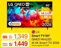 Metro LG Smart TV 50" QNED MiniLED Al 4K Smart TV 2026 oferta