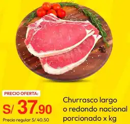 Metro Churrasco largo o redondo nacional porcionado oferta