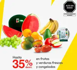 Metro en frutas y verduras frescas y congeladas oferta