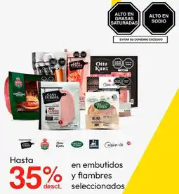 Metro en embutidos y flambres seleccionados oferta