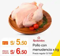 Metro Redondos Pollo con menudencia oferta