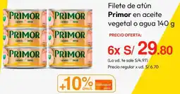 Metro Filete de atún Primor en aceite vegetal o agua oferta