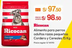 Metro Ricocan Alimento para perros adultos razas pequeñas Cordero y Cereales oferta