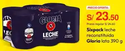 Metro Sixpack leche reconstituida Gloria lata oferta
