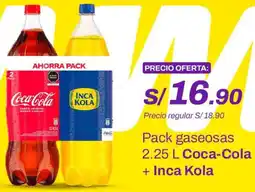 Metro Pack gaseosas Coca-Cola + Inca Kola oferta