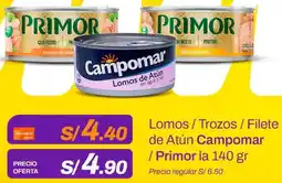 Metro Lomos/Trozos/Filete de Atún Campomar / Primor oferta