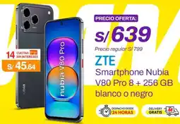 Metro ZTE Smartphone Nubia V80 Pro 8 + 256 GB blanco o negro oferta