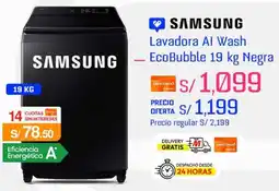 Metro SAMSUNG Lavadora Al Wash - EcoBubble Negra oferta