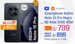 Metro Xiaomi Smartphone Redmi Note 15 Pro Negro oferta