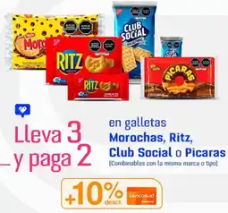 Metro en galletas Morochas, Ritz, Club Social o Picaras oferta