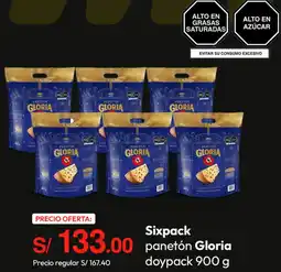 Metro Sixpack panetón Gloria doypack oferta