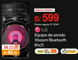 Metro LG Equipo de sonido Xboom Bluetooth Rnc5 oferta