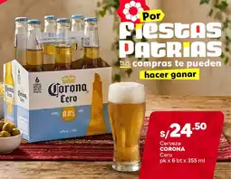 Plaza Vea Corona cerveza oferta