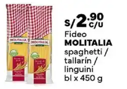 Plaza Vea Molitalia fideo spaghetti / tallarín / linguini bl oferta