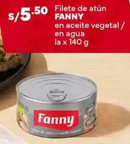 Plaza Vea Fanny filete de atún en aceite vegetal / en agua la oferta