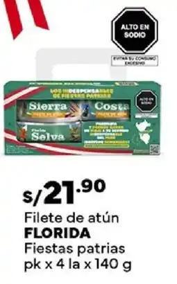 Plaza Vea Florida filete de atún fiestas patrias oferta