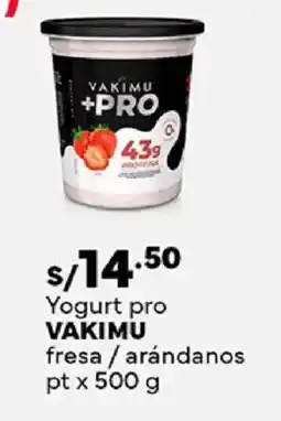 Plaza Vea Vakimu yogurt pro fresa / arándanos pt oferta