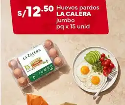 Plaza Vea La calera huevos pardos jumbo pq oferta
