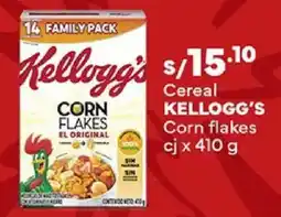 Plaza Vea Kellogg's cereal corn flakes cj oferta