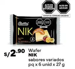 Plaza Vea Nik wafer sabores variados oferta