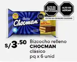 Plaza Vea Chocman bizcocho relleno clásico pq oferta
