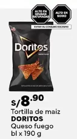 Plaza Vea Doritos tortilla de maiz queso fuego bl oferta