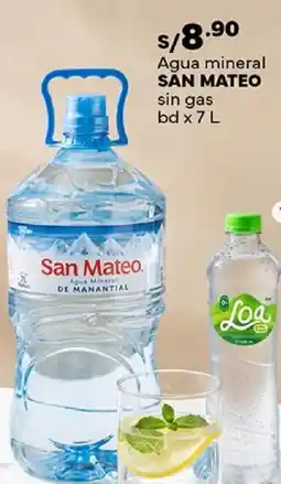 Plaza Vea San mateo agua mineral sin gas bd oferta